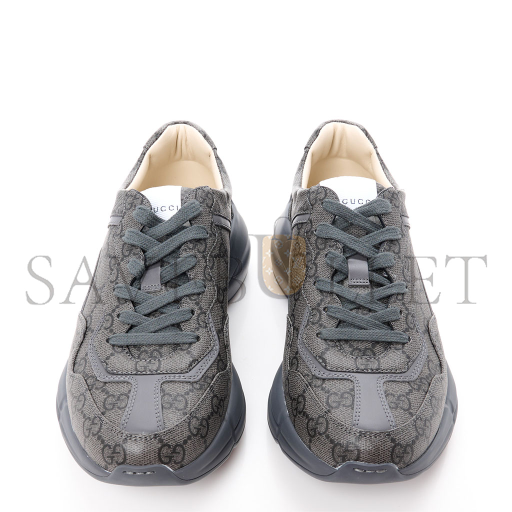 GUCCI GG SUPREME MONOGRAM APOLLO CALFSKIN MENS RHYTON SNEAKERS 